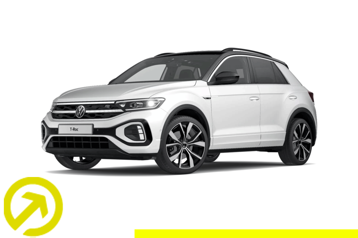 Bild zeigt einen VW T-Roc in Weis