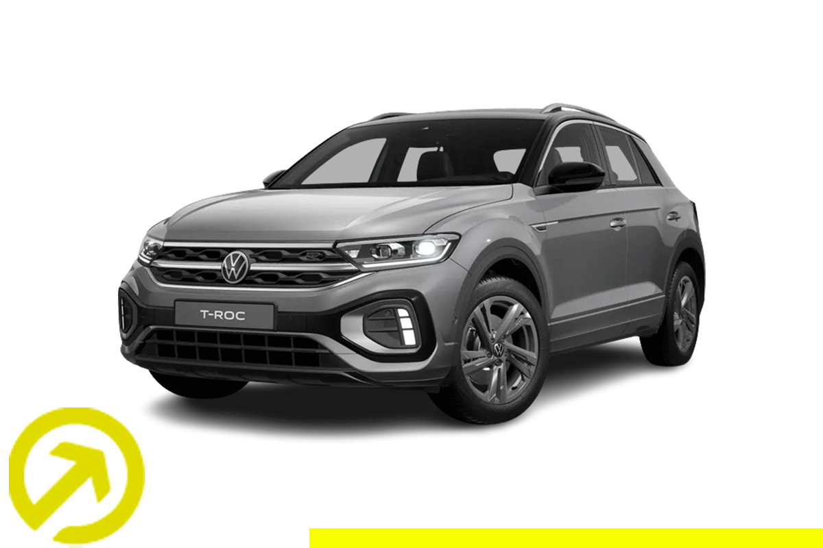 Bild zeigt einen VW T-Roc in Grau